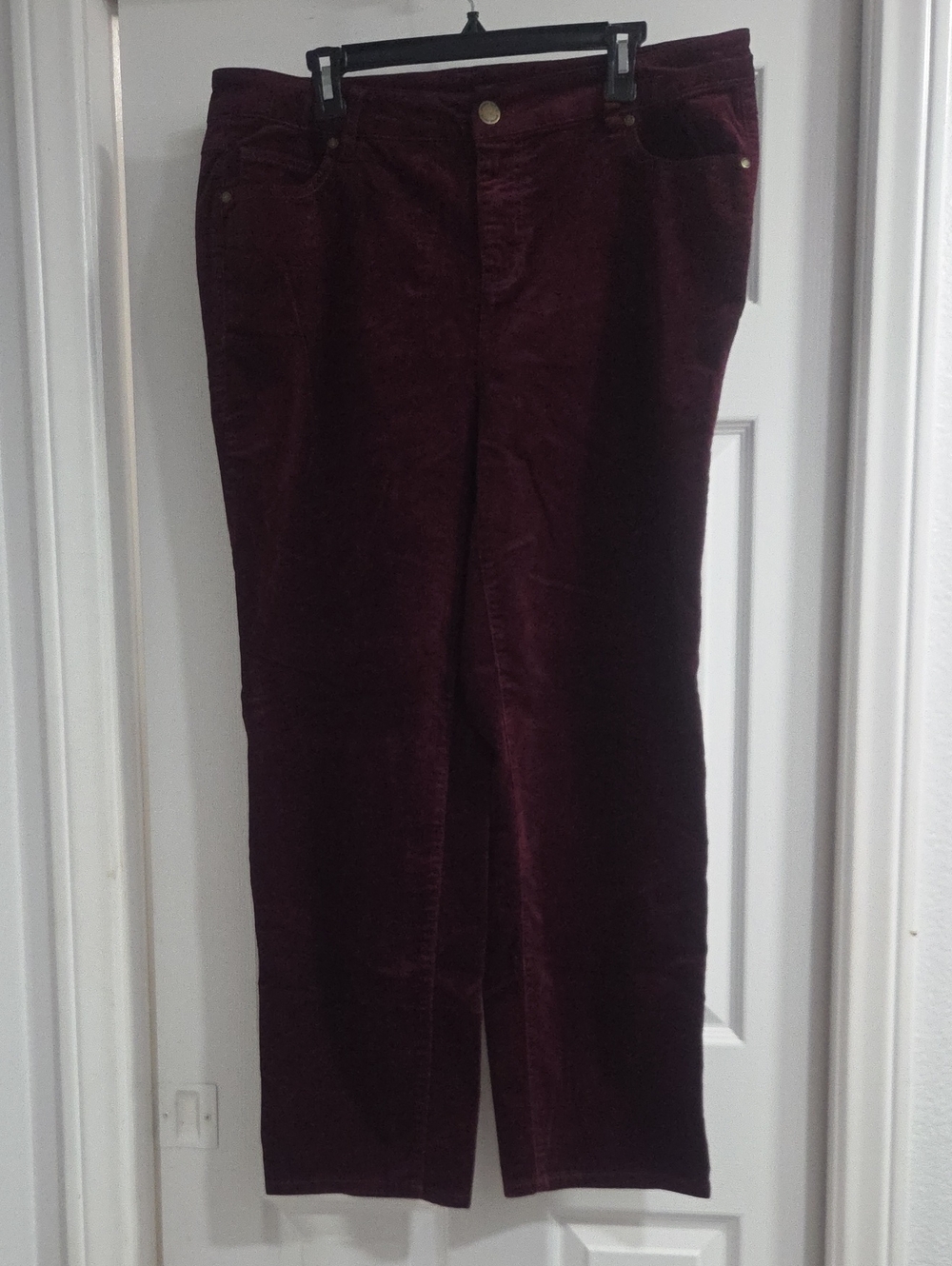 Women’s Boot Cut Corduroy Pants - Burgundy